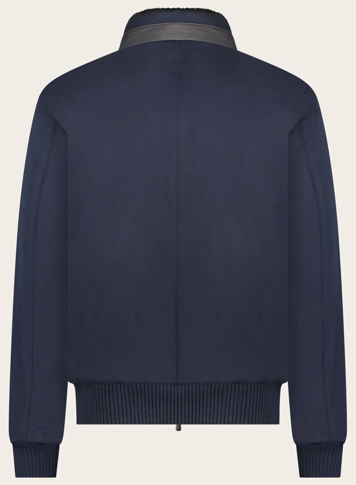Mandelli Wollen-Cashmere Bomberjack Blue Navy Sale